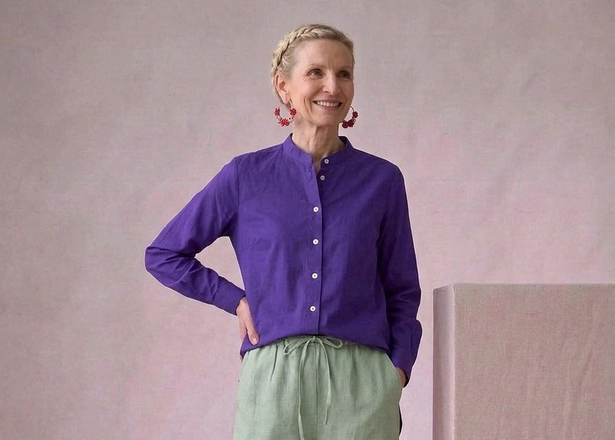 Malabar Oversized Shirt - Violet