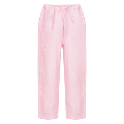 Life Style Plain Trouser Linen Shell Pink