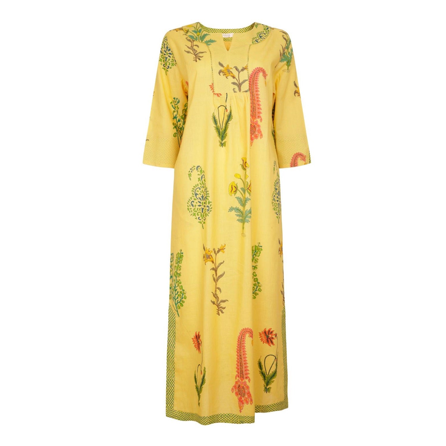 Botanical Maxi Dress Cotton Dandelion