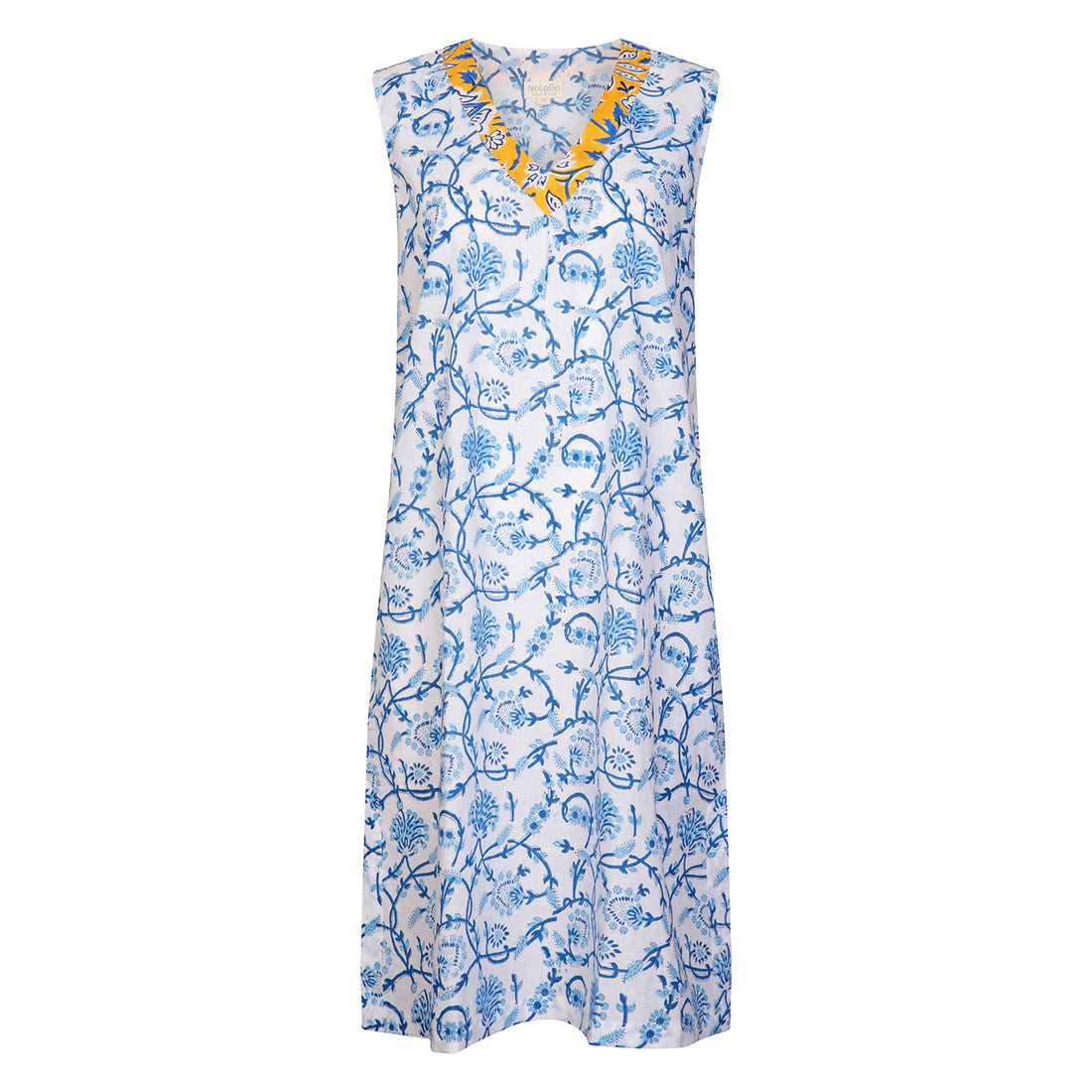 Rosebud Nightdress Cotton Indigo
