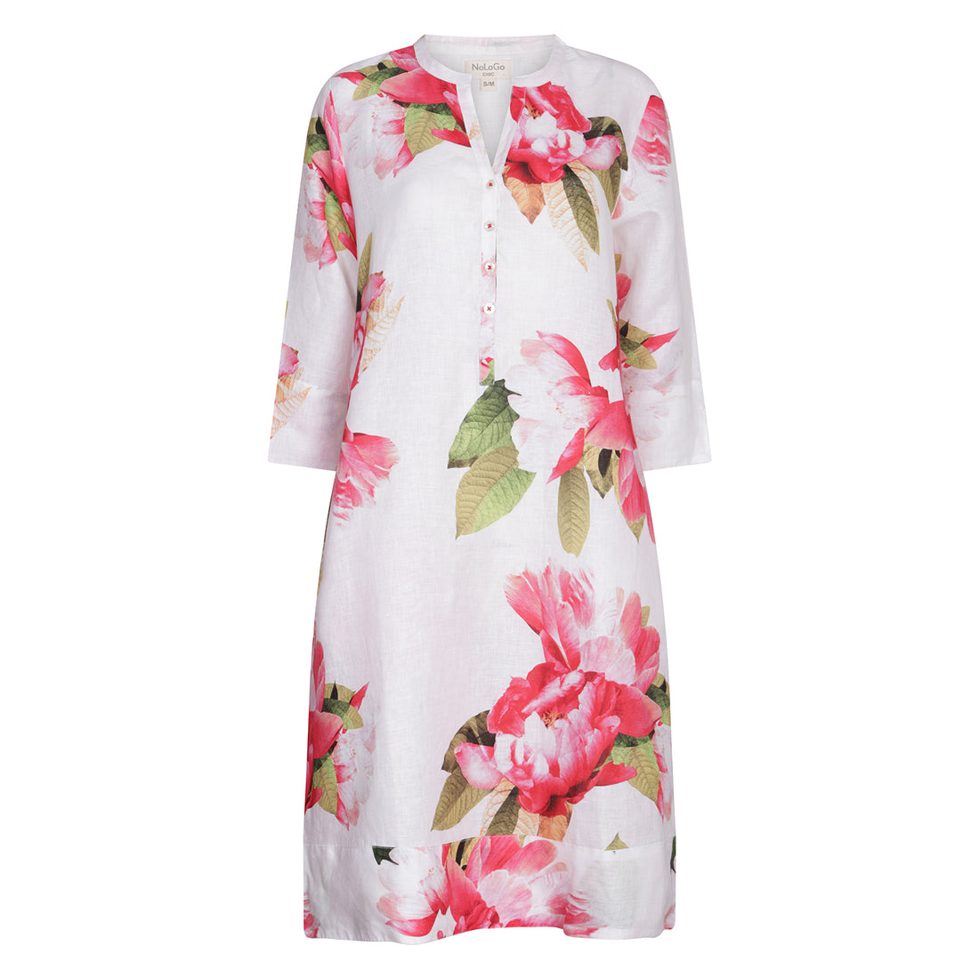 Peony PRINT Linen Tunic Dress-