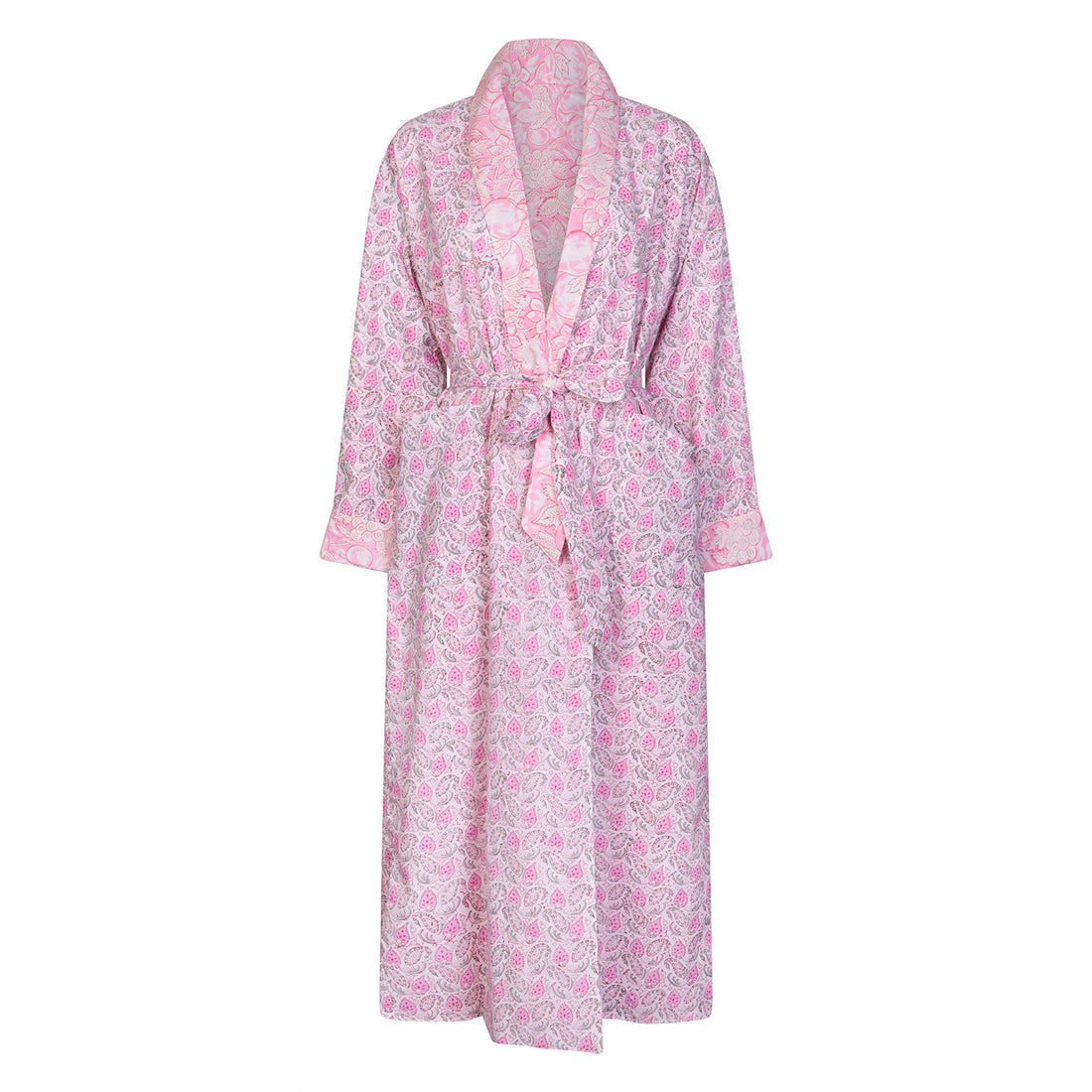 Rosebud Reversible Robe Cotton Pink
