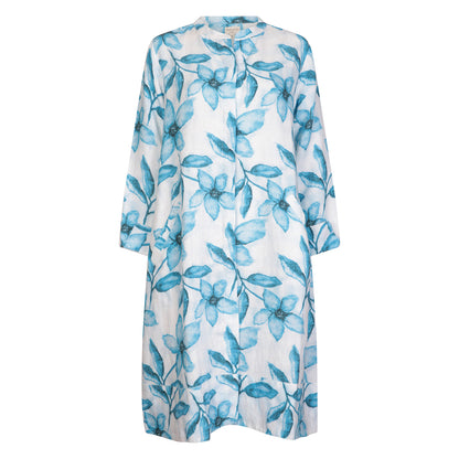 Super Mix Linen Coat Dress Ming Flower