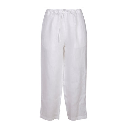 Life Style Plain Trouser Linen White