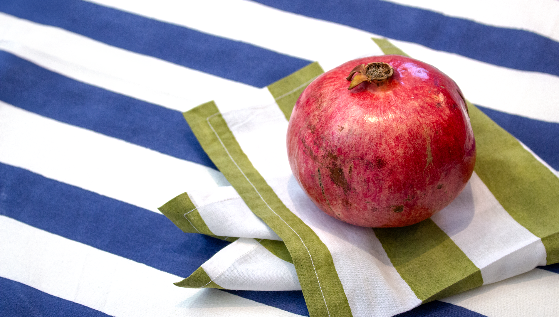 Fresco Stripe Napkins Broad Stripe X 4 Napkin Set Cotton Olive One Size