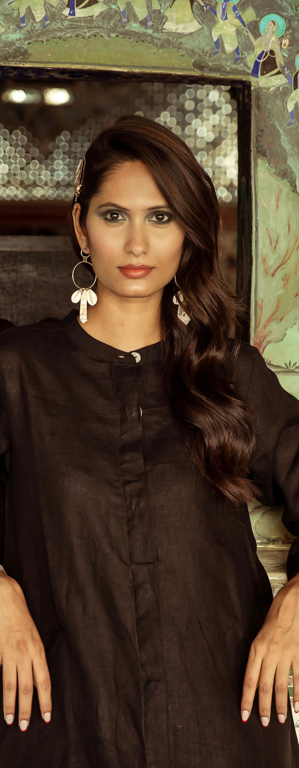 Super Mix Coat Dress - Black