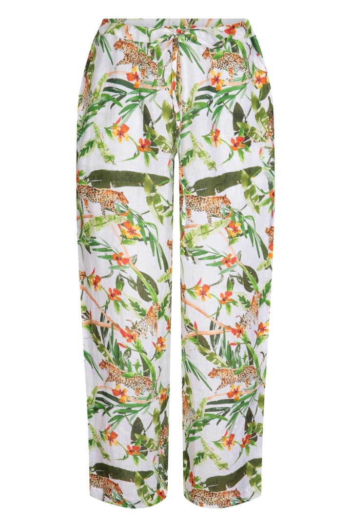 Easy Linen Printed Trouser Cheetah