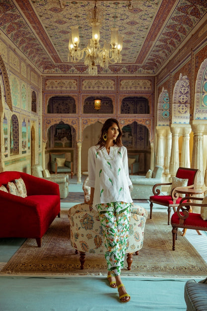 Easy Linen Printed Trouser Cheetah