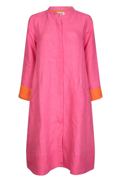 Super Mix Coat Dress - Peony/Satsuma