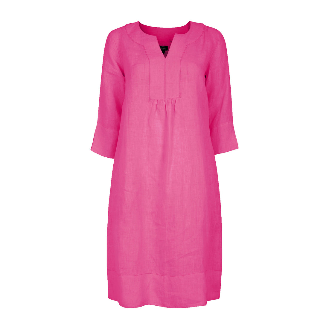 Life Style Easy Lightweight Linen Tunic Dress Peony Pink