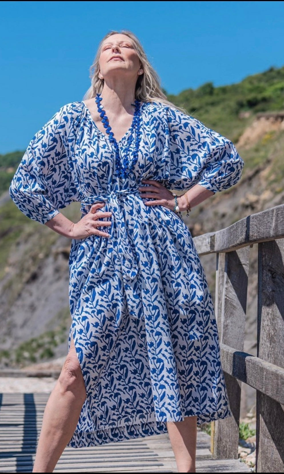 Kaftan - Breezy Summer Blue - One Size