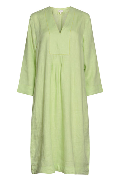Picot Midi Dress - Linen - Cocoa