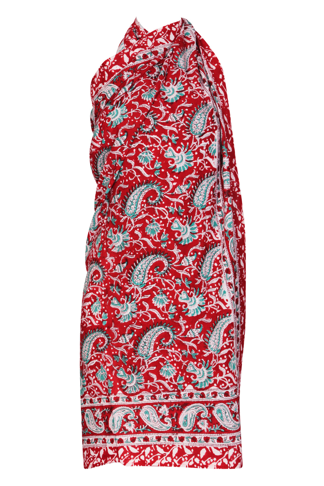 Sarong-One Size - Paisley Red